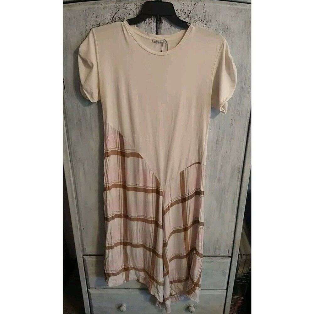 Zara Short Sleeve Maxi Dress Medium Boho Cottage Core Feminine
